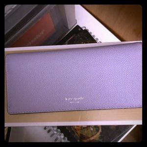 Kate spade half fold wallet with zipper and snap